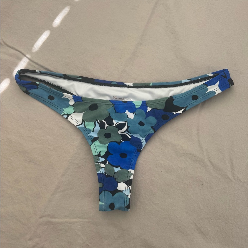 Floral Blue & Green Bikini Bottom - Women's Swim
